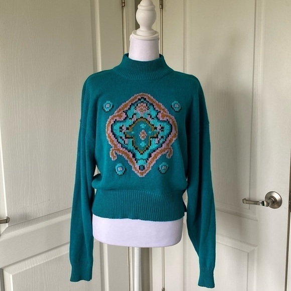 SK & Company Sweaters - SK and Company women’s Boho chic cottage core cozy 90s vintage sweater size M